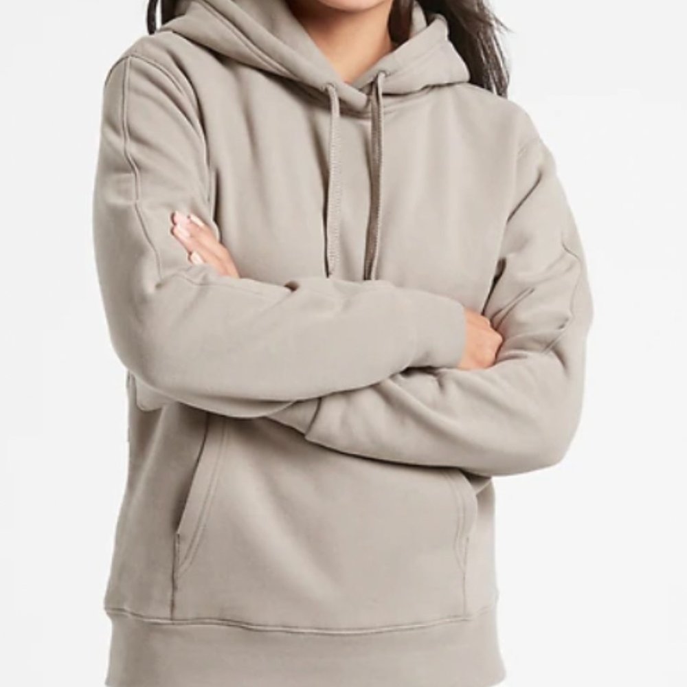 Athleta Retroplush Hoodie Bluff Gray